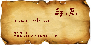 Szauer Róza névjegykártya