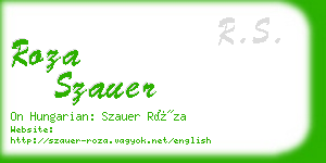 roza szauer business card